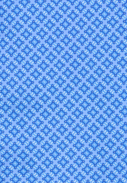 Голубой галстук с геометрическим принтом  STEFANO RICCI - ИТАЛИЯ