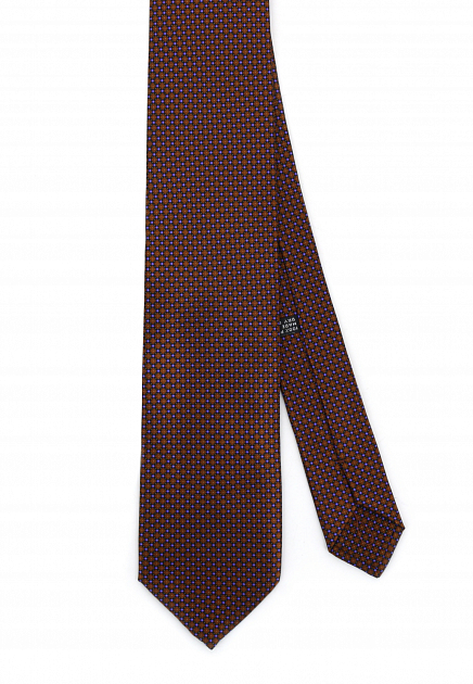 Коричневый галстук с рисунком STEFANO RICCI - ИТАЛИЯ