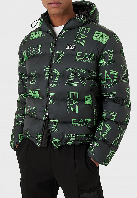Куртка с логотипированным принтом  EA7