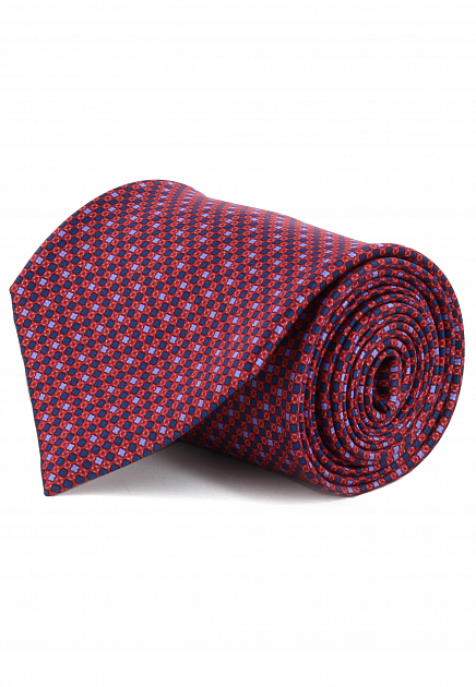 Бордовый галстук с рисунком STEFANO RICCI