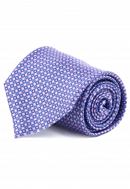 Фиолетовый галстук с принтом STEFANO RICCI