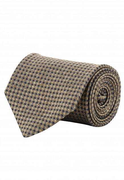 Ореховый шелковый галстук  STEFANO RICCI