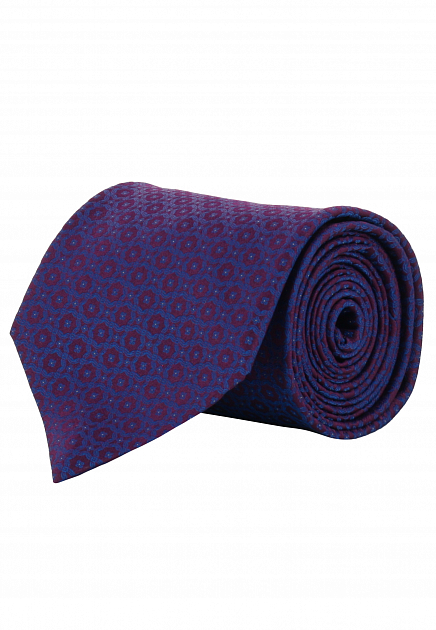 Фиолетовый галстук с принтом  STEFANO RICCI