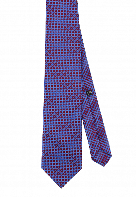 Лиловый галстук с красным принтом  STEFANO RICCI - ИТАЛИЯ