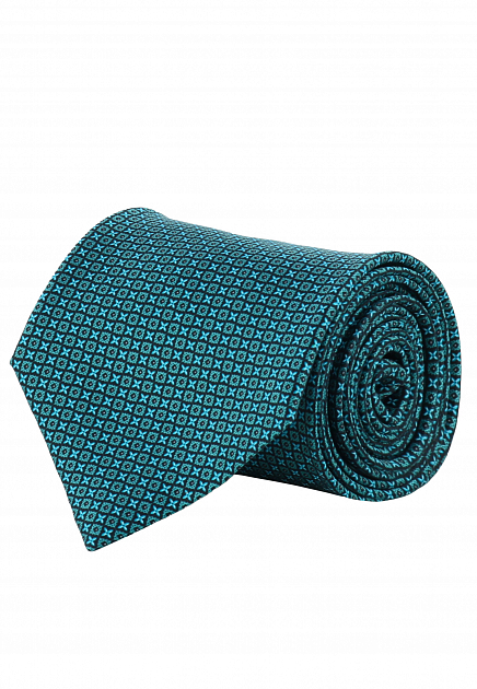 Зеленый шелковый галстук  STEFANO RICCI