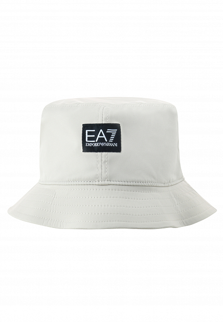 Белая панама с логотипом  EA7