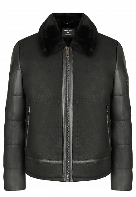 Комбинированная куртка с кожаными вставками STRELLSON