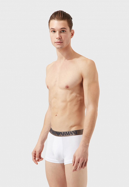 Белые боксеры с логотипом EMPORIO ARMANI Underwear - ИТАЛИЯ