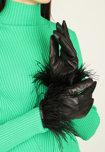 Перчатки TWINSET Milano  - Кожа - цвет черный