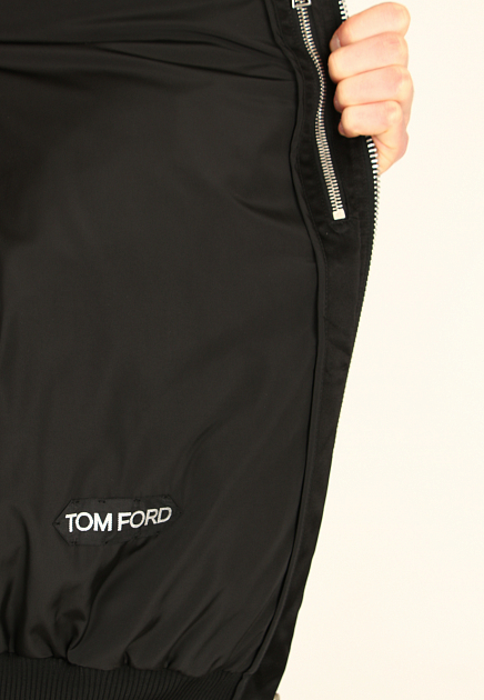 Утепленная куртка-бомбер с капюшоном TOM FORD