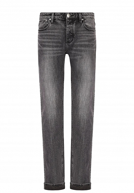 Зауженные джинсы с эффектом потертости EMPORIO ARMANI