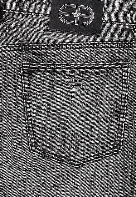 Зауженные джинсы с эффектом потертости EMPORIO ARMANI