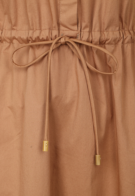 Платье PESERICO  - Хлопок, Шелк - цвет коричневый