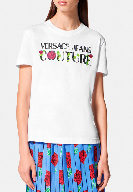 Футболка с логотипом VERSACE JEANS COUTURE - ИТАЛИЯ