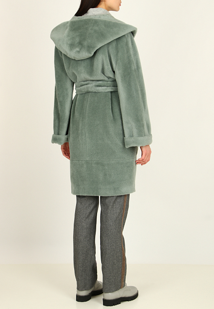 Пальто TERESA TARDIA  - Альпака Сури - цвет зеленый