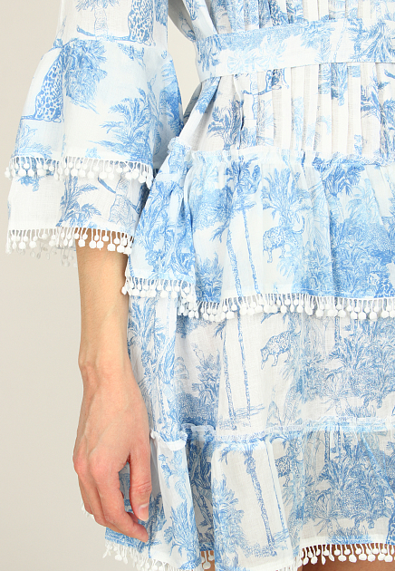 Платье мини из смеси льна и хлопка POSITANO COUTURE BY BLITZ