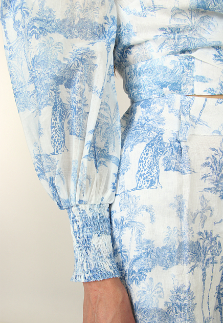 Костюм с шортами из смеси льна и хлопка  POSITANO COUTURE BY BLITZ