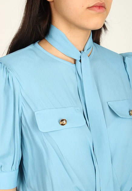 Блуза ELISABETTA FRANCHI  - Вискоза - цвет голубой