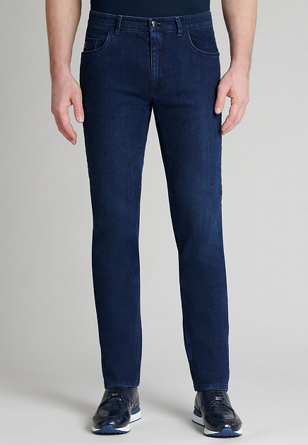 Базовые джинсы с вышивкой на кармане ZILLI