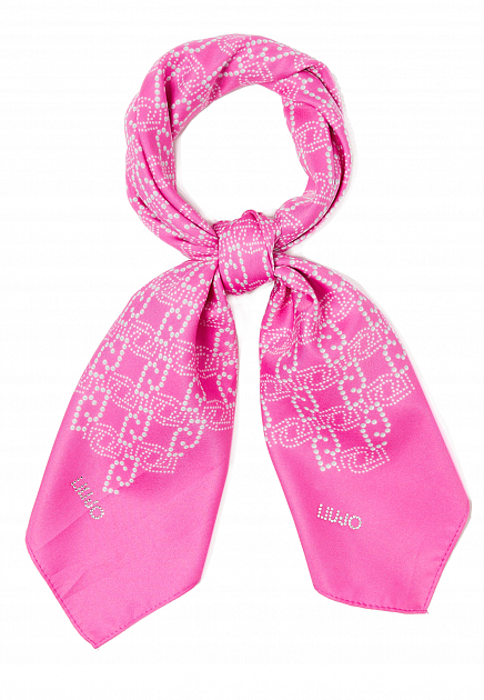 Розовый платок с логотипом LIU JO - ИТАЛИЯ