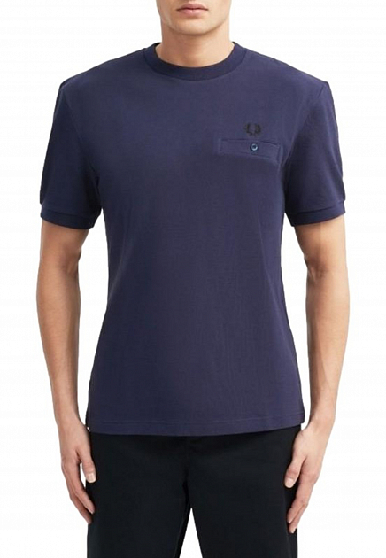 Базовая футболка с карманом на груди и вышитым лого FRED PERRY - ВЕЛИКОБРИТАНИЯ