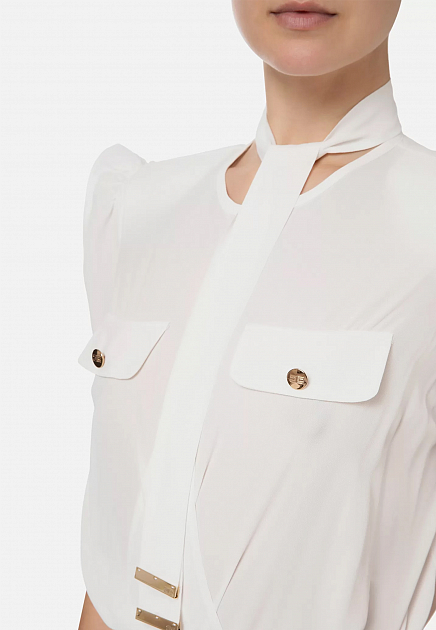Блуза с акцентными плечами  ELISABETTA FRANCHI - ИТАЛИЯ