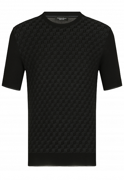 Трикотажная футболка с геометрическим паттерном STEFANO RICCI