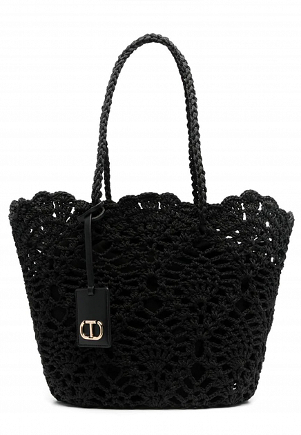 Черная сумка-кроше TWINSET Milano