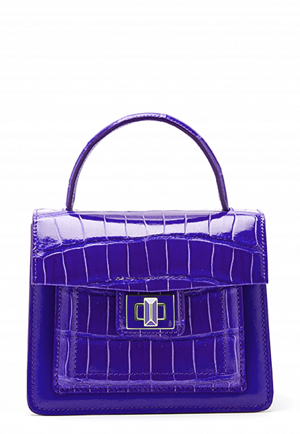 Фиолетовая сумка из кожи крокодила SILVANO BIAGINI