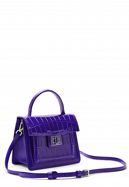 Фиолетовая сумка из кожи крокодила SILVANO BIAGINI - ИТАЛИЯ