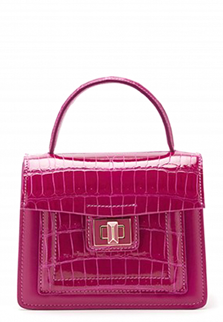 Насыщенно-розовая сумка из крокодиловой кожи SILVANO BIAGINI