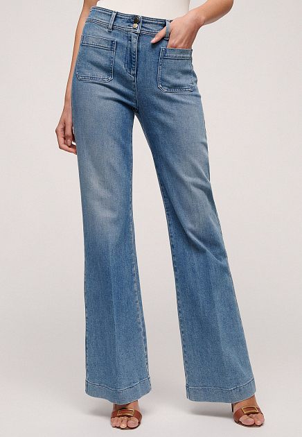 Расклешенные джинсы с накладными карманами LUISA SPAGNOLI