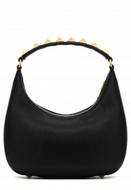 Черная сумка с золотистым декором VALENTINO - ИТАЛИЯ