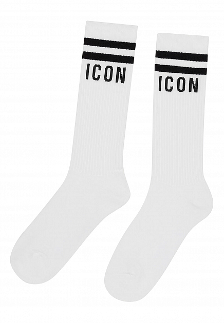 Белые носки с логотипом DSQUARED2