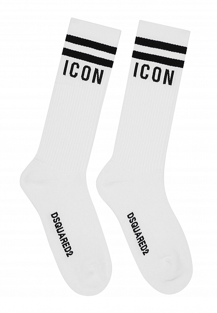 Белые носки с логотипом DSQUARED2 - ИТАЛИЯ
