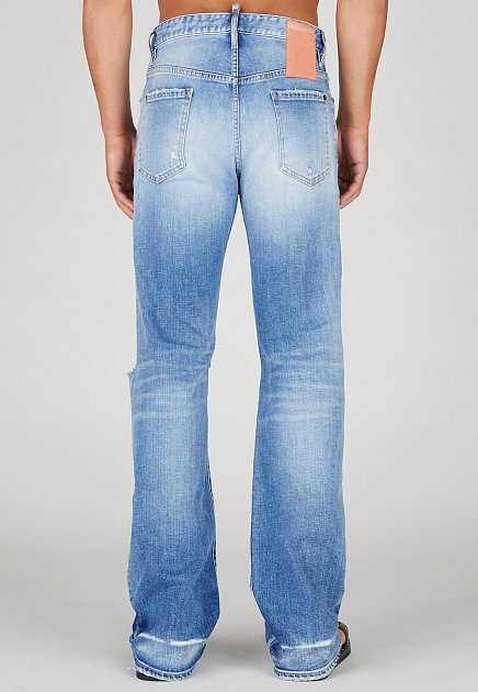 Прямы джинсы с разрезами  DSQUARED2 - ИТАЛИЯ