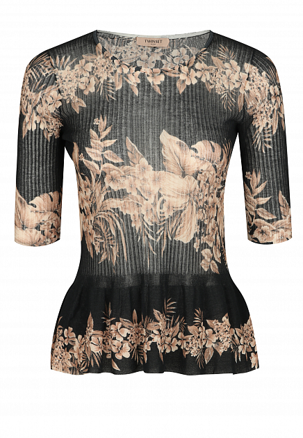 Блуза с цветочным принтом  TWINSET Milano