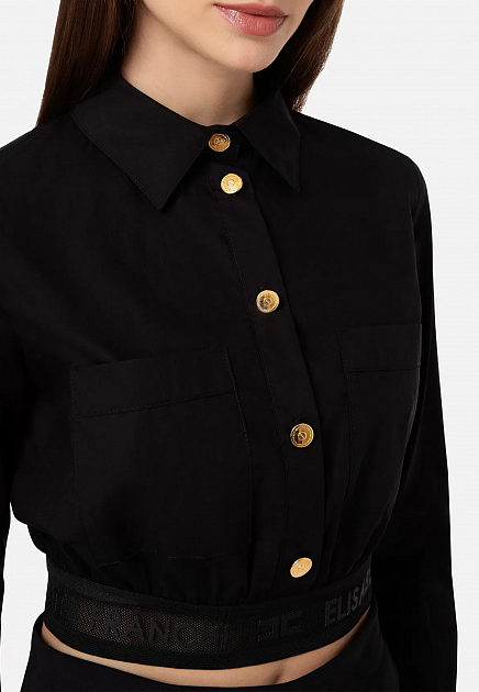 Рубашка ELISABETTA FRANCHI  - Хлопок - цвет черный