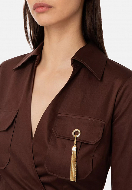 Рубашка ELISABETTA FRANCHI  - Хлопок - цвет коричневый
