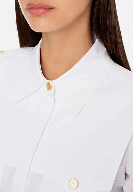 Рубашка ELISABETTA FRANCHI  - Хлопок - цвет белый