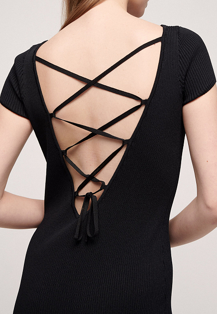 Платье LUISA SPAGNOLI  - Вискоза, Полиамид - цвет черный