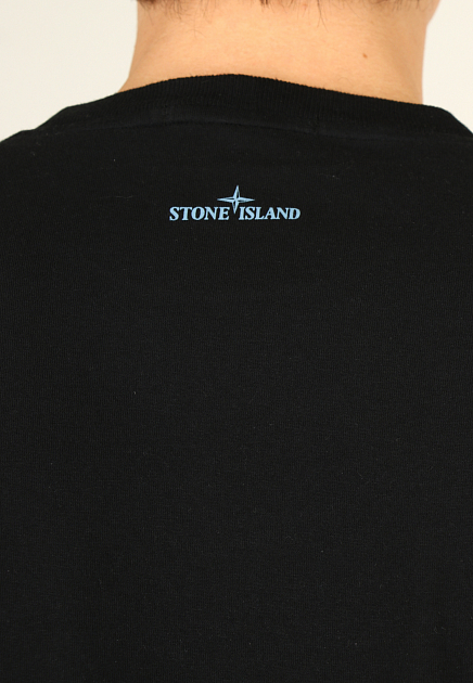 Хлопковая футболка с принтом STONE ISLAND