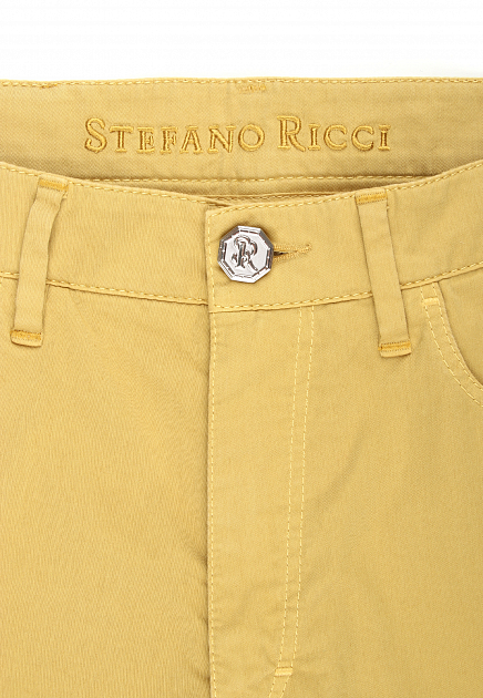 Хлопковые шорты с вышивкой на кармане STEFANO RICCI