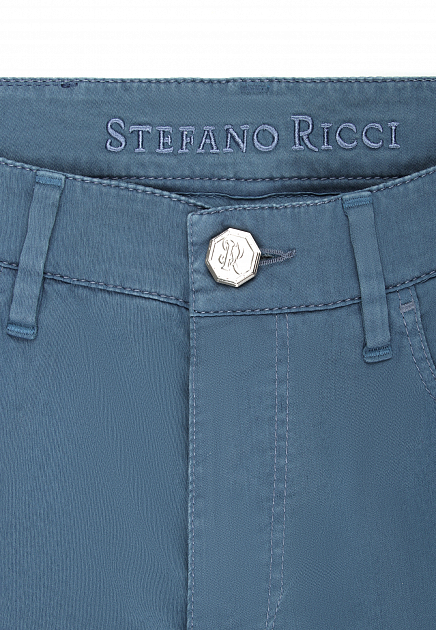Хлопковые шорты с вышивкой на кармане STEFANO RICCI