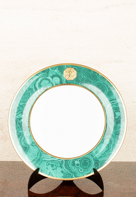 Зелёная подстановочная тарелка из фарфора STEFANO RICCI