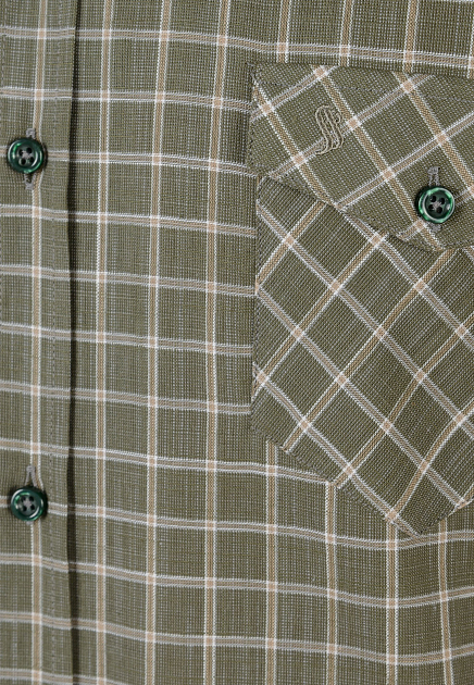 Рубашка STEFANO BELLINI  - Лён - цвет зеленый