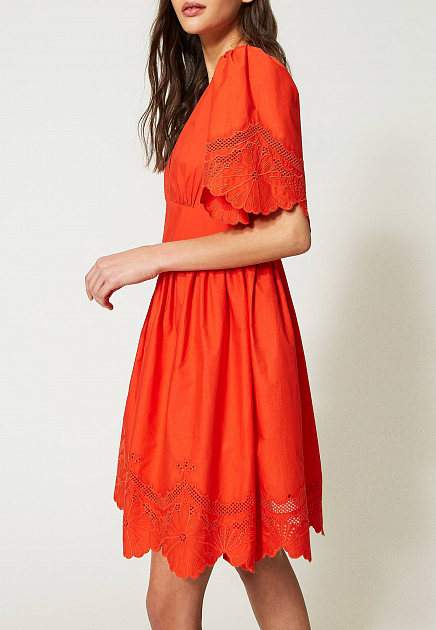 Платье TWINSET Milano  - Хлопок - цвет оранжевый