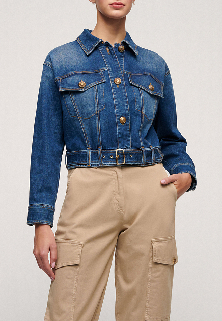 Укороченная джинсовая куртка LUISA SPAGNOLI