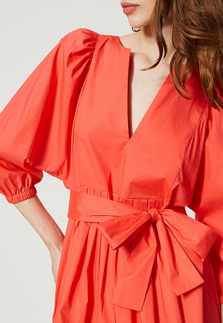 Платье TWINSET Milano  - Хлопок - цвет красный