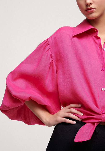 Рубашка LUISA SPAGNOLI  - Лён - цвет розовый